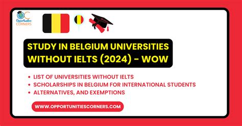 belgium universities without ielts